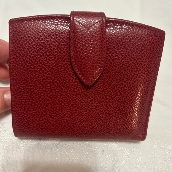 Coach Handbags - Coach red cherry leather wallet made in Italy like new